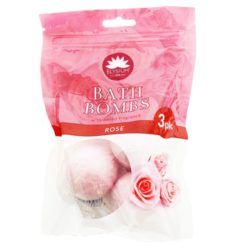 Elysium Spa Bath Bombs Rose 3pk 