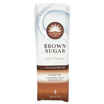 Elysium Spa Brown Sugar Bath Fizz Bar 4pk 