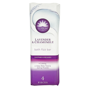 Elysium Spa Lavender & Chamomile Bath Fizz Bar 4pk 