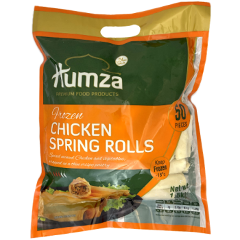 Humza 50 Frozen Chicken Spring Rolls 1.5kg 