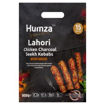 Humza Signature 15 Lahori Chicken Charcoal Seekh Kebabs with Cheese 900g