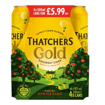 Thatchers Gold Somerset Cider 4 x 500ml
