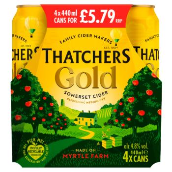 Thatchers Gold Somerset Cider 4 x 440ml
