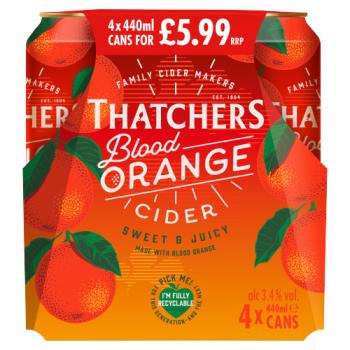 Thatchers Blood Orange Cider 4 x 440ml