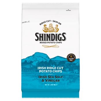 Shindigs Irish Ridge Cut Potato Chips Irish Sea Salt & Vinegar 90g
