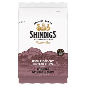 Shindigs Irish Ridge Cut Potato Chips Whiskey Smoked Bacon 90g