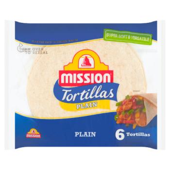 Mission Plain Tortilla Wraps 6 Pack
