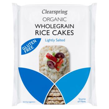Clearspring Organic Wholegrain Rice Cakes Lightly Salted 130g
