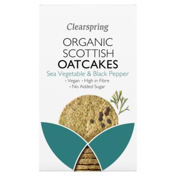 Clearspring Organic Oatcakes Sea Vegetable & Black Pepper 200g