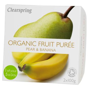 Clearspring Organic Fruit Purée Pear & Banana 2 x 100g