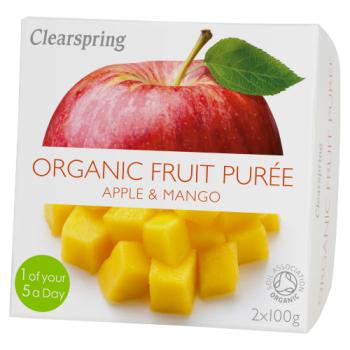 Clearspring Organic Fruit Purée Apple & Mango 2 x 100g
