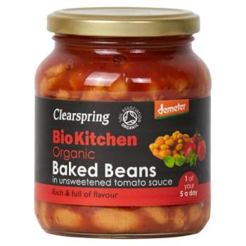 Clearspring Demeter Bio Kitchen Organic Baked Beans in Unsweetened Tomato Sauce 350g