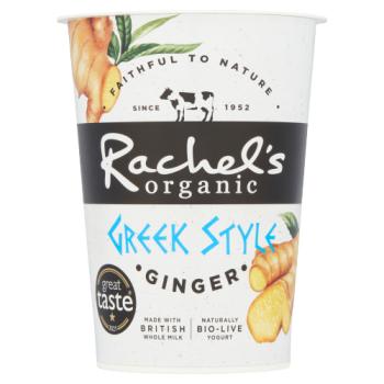 Rachel's Organic Greek Style Ginger Naturally Bio-Live Yogurt 450g