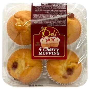 The Deli 4 Cherry Muffins 