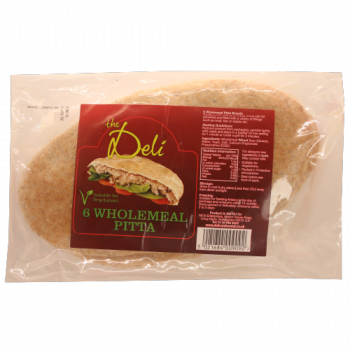 The Deli Wholemeal Pitta 6pk 