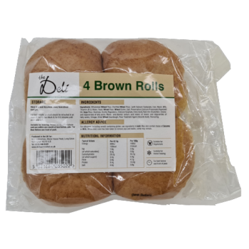 The Deli Brown Rolls Burger Buns 4pk 