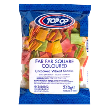 Top-Op Far Far Square Coloured Uncooked Wheat Snacks 250g 