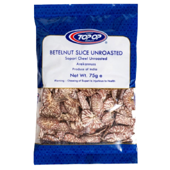 Top-Op Betelnut Slice Sopari Cheel Unroasted 75g 
