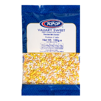 Top-Op Valiary Sweet Sugar Coated Fennel Seeds 100g 