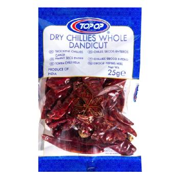 Top-Op Whole Dry Chillies Dandicut 25g 