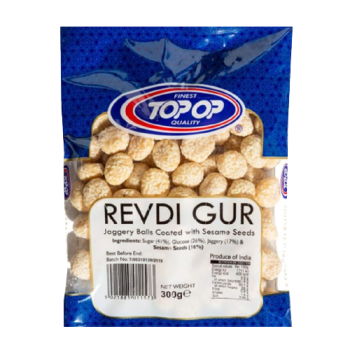 Top-Op Revdi Gur Jaggery Balls Coated with Sesame seeds 300g 