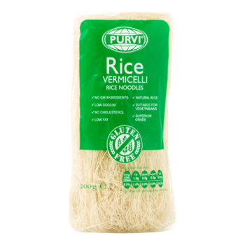 Purvi Vermicelli Rice Noodles Gluten Free 200g 