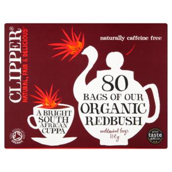 Clipper Organic Redbush 80 Unbleached Tea Bags 180g