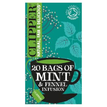 Clipper After Dinner Mints Mint & Fennel Organic 20 Bags 38g