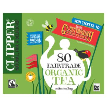 Clipper 80 Fairtrade Organic Tea Unbleached Bags 232g