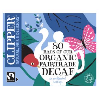 Clipper Fairtrade 80 Organic Decaf in Unbleached, Plastic-Free Bags 232g