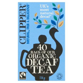 Clipper Fairtrade Organic Decaf 40 Teabags 116g