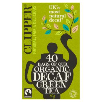 Clipper Fairtrade 40 Organic Decaf Green Tea 80g
