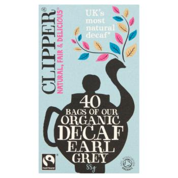 Clipper Fairtrade Organic Earl Grey Decaf 40 Teabags 88g