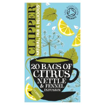 Clipper Organic Cleanse with Benefits Citrus Nettle & Fennel Infusion Bags x20