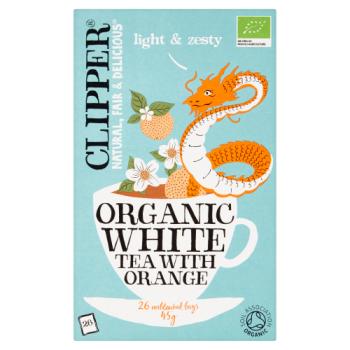 Clipper White Tea Bags With Orange