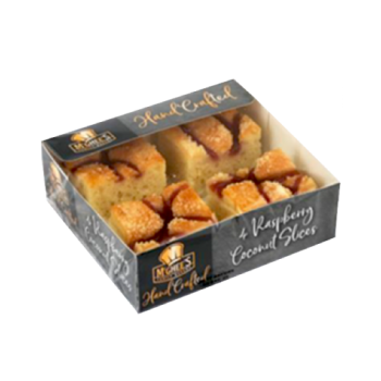 McGhee's Hand Crafted Raspberry Coconut Slices 4pk 