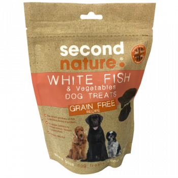 Second Nature White Fish & Vegetables Dog Treats Grain Free 225g 