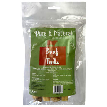 Pure & Natural Beef Tails Dog Treats 4pk 