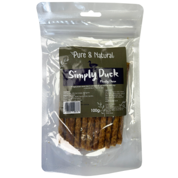 Pure & Natural Simply Duck Meaty Chew Dog Treats 100g 