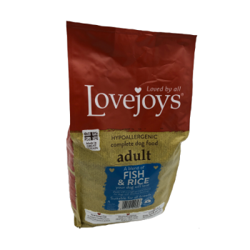 Lovejoys Hypoallergenic Adult Dog Food Fish & Rice 2kg