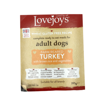 Lovejoys Wheat Gluten Free Adult Dog Turkey with Brown Rice & Vegetables 395g