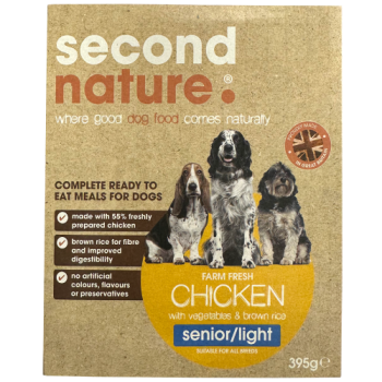 Second Nature Chicken with Vegetables & Brown Rice Senior/Light Dog Food 395g 