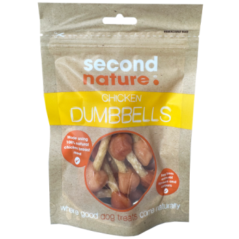 Second Nature Chicken Dumbbells Dog Treats 80g 