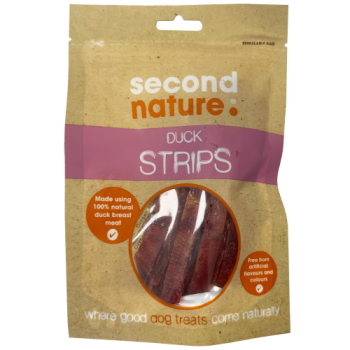 Second Nature Duck Strips Dog Treats 80g 