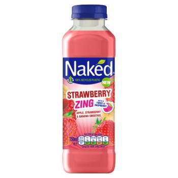 Naked Zing Strawberry, Banana & Raspberry Smoothie 750ml
