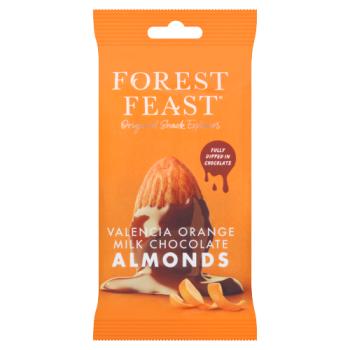 Forest Feast Valencia Orange Milk Chocolate Almonds 40g