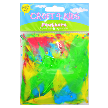 Craft 4 Kids Feathers Assorted Colours & Sizes 4+ Years 10g 