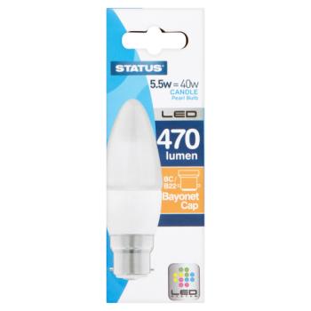 Status 5.5w Candle Pearl Bc