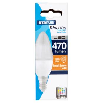 Status 5.5w Led Candle Pearl Ses Cap