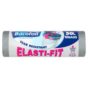 Bacofoil Elasti-Fit Bin Bags 50L